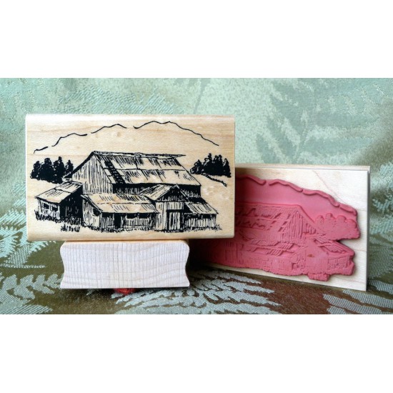 Ruckle Barn Rubber Stamp
