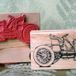 Vintage Mercedes Rubber Stamp