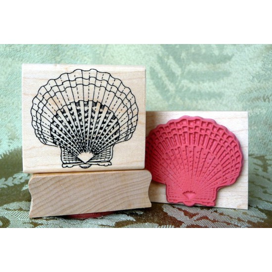 Scallop Shell Rubber Stamp