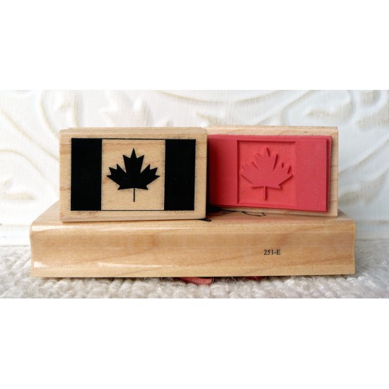 Canadian Flag Rubber Stamp