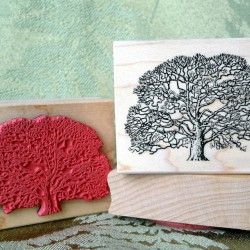 Oak Tree Rubber Stamp