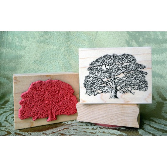 Oak Tree Rubber Stamp