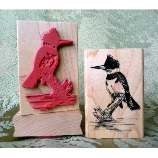 Kingfisher Rubber Stamp