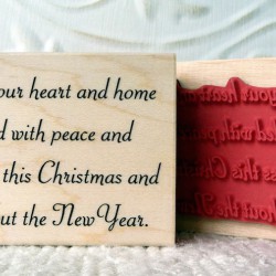 Heart and Home Christmas Rubber Stamp