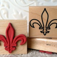 Fleur de lis Rubber Stamp