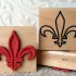 Fleur de lis Rubber Stamp