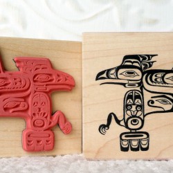 Sea Monster Westcoast Native Rubber Stamp