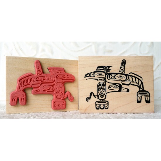 Sea Monster Westcoast Native Rubber Stamp