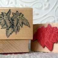 Boston Fern Plant Rubber Stamp