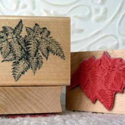 Boston Fern Plant Rubber Stamp