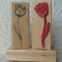 Tulip Flower Rubber Stamp