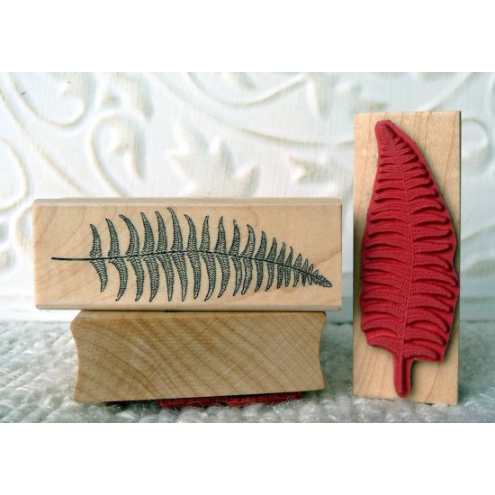 Small Fern Leaf Rubber Stamp