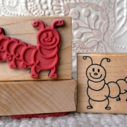Caterpillar Kids Rubber Stamp