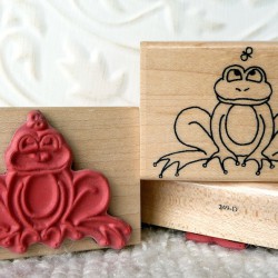 Frog Cartoon Rubber Stamp