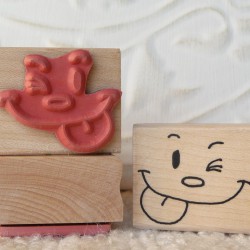 Funny Face Rubber Stamp