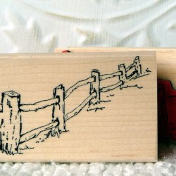 Rustic Fence Rubber Stamp