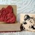 Pup with Shoe Rubber Stamp