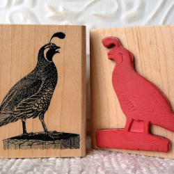 Quail Rubber Stamp