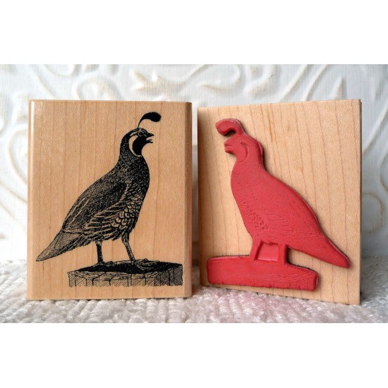 Quail Rubber Stamp