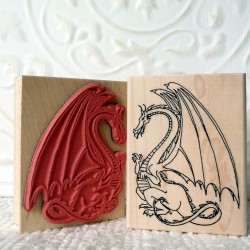 Large Dragon Rubber Stamp