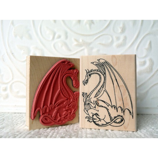 Large Dragon Rubber Stamp