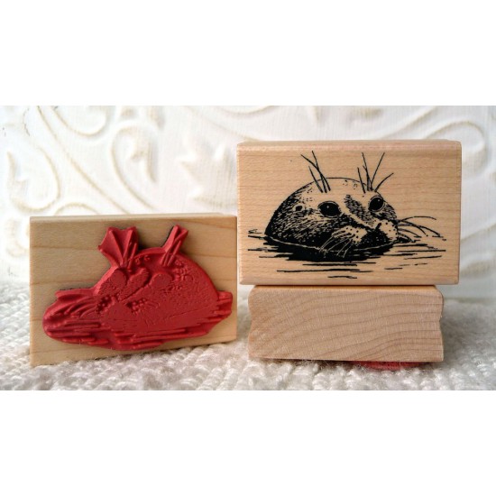 Harbour Seal Rubber Stamp