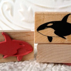 Small Orca Rubber Stamp