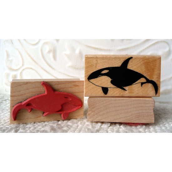 Small Orca Rubber Stamp
