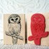 Saw-Whet Owl Rubber Stamp