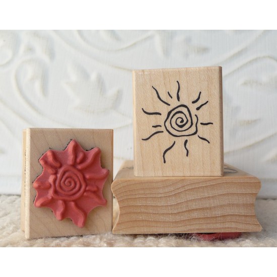 Hot Sun Rubber Stamp