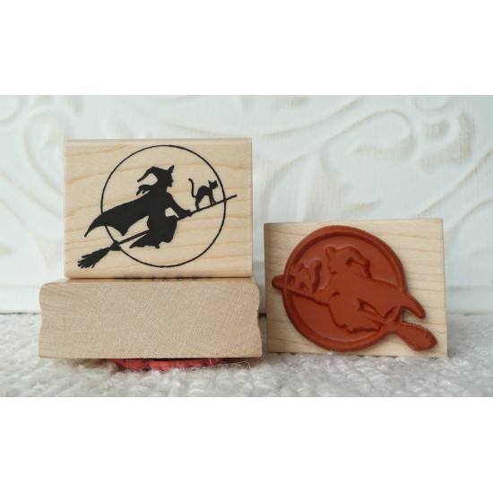 Witch Rubber Stamp