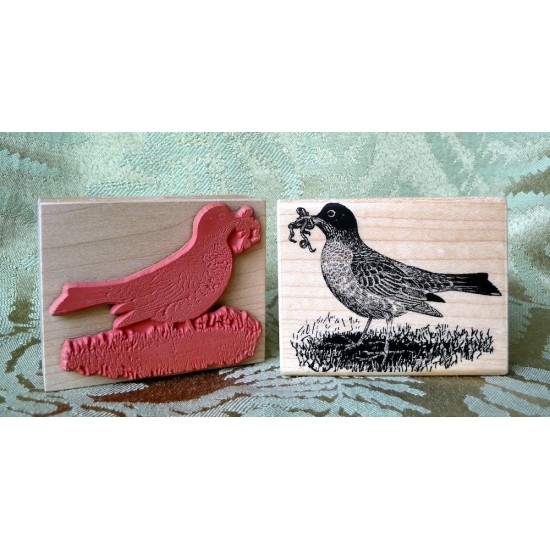 Robin Bird Rubber Stamp