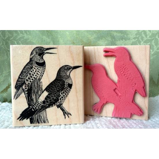 Flickers Bird Rubber Stamp