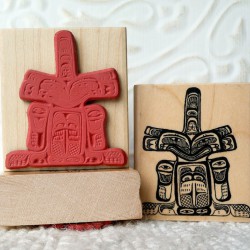 Native Killer Whale Rubber Stamp