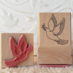 Peace Dove Rubber Stamp