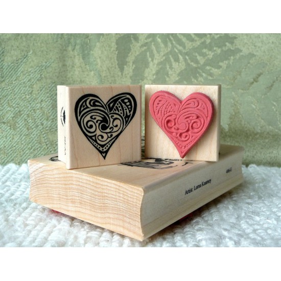 Small Heart Rubber Stamp