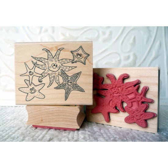 Starfish and Friends Rubber Stamp