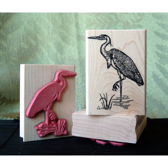 Great Blue Heron Rubber Stamp