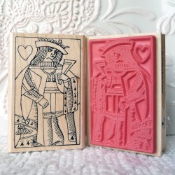Queen of Hearts Rubber Stamp
