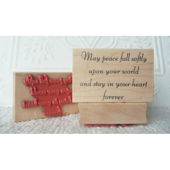 Peace/forever Rubber Stamp