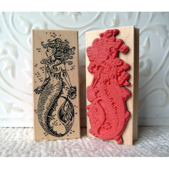 Mermaid Rubber Stamp