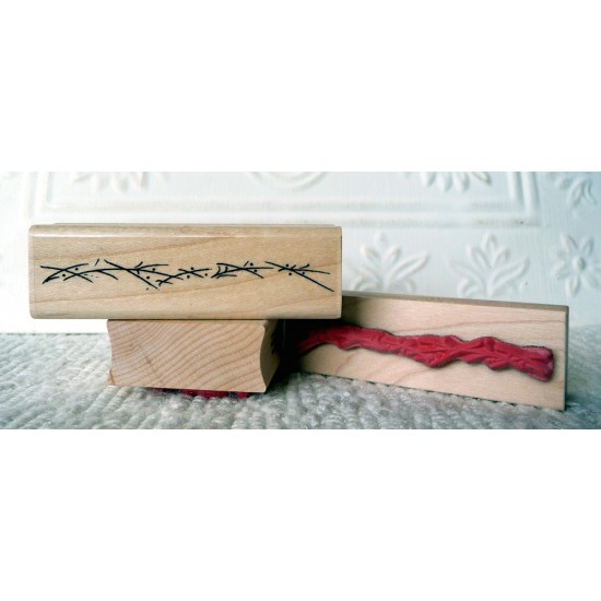 Squiggles: Border Lines Rubber Stamp