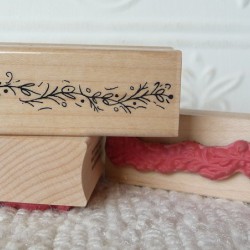 Squiggles: Border Curls Rubber Stamp
