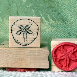 Small Sand Dollar Rubber Stamp