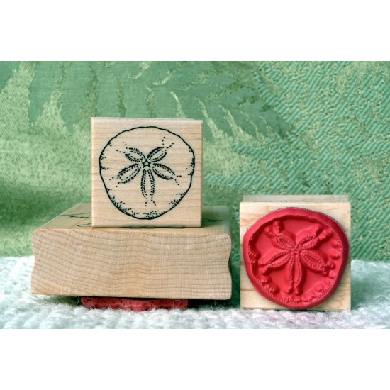 Small Sand Dollar Rubber Stamp