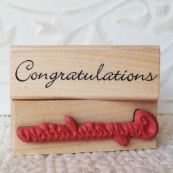 Congratulations Rubber Stamp