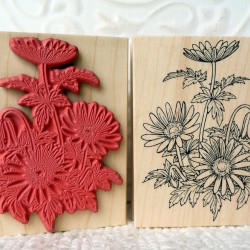 Windflowers Rubber Stamp