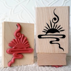 Asian Sunrise Rubber Stamp