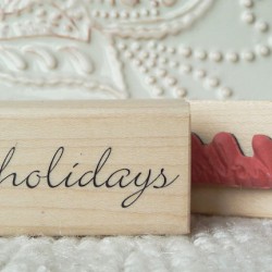 happy holidays Rubber Stamp