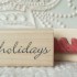 happy holidays Rubber Stamp